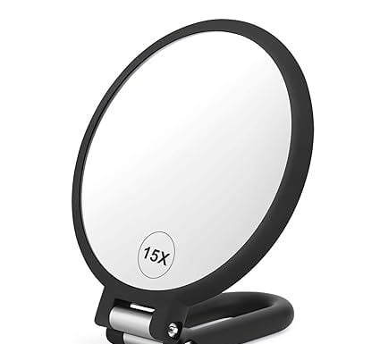 Magnifying Handheld Mirror Review: Is the 1X/15X Dual-Sided Design Worth It?