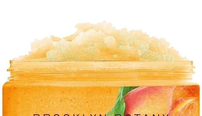 Brooklyn Botany Peach Bellini Honey Sugar Scrub Review: Is It Worth the Hydration & Exfoliation?