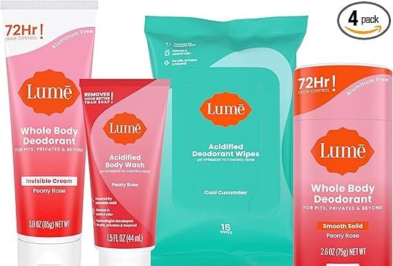 Lume Skin Care Gift Set Review: Effective, Aluminum-Free Odor Control with Peony Rose Scent