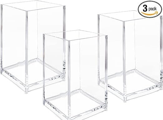 3 Pack Clear Acrylic Cosmetic Holder Review: A Stylish and Functional Desk Organizer