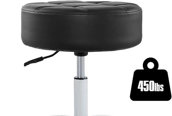 Rolling Stool with Wheels Review: Is the Adjustable Height and Thick Cushion Worth It?