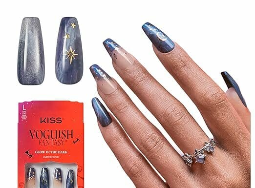 KISS Voguish Fantasy Halloween Press-On Nails Review: Glow-in-the-Dark & Magnetic Shimmer