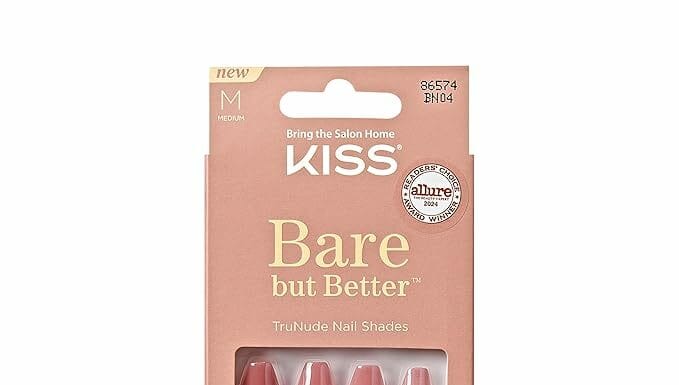 KISS Bare but Better Press-On Nails Review: Nude Coffin Shape, Long-Lasting & Easy Application