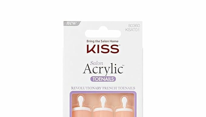 KISS Salon Acrylic Press-On Toenails Review: Perfect Pedicure in Minutes, White Squoval Shape