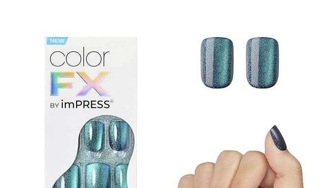 KISS imPRESS No Glue Mani Press-On Nails Review: Long-Lasting, Easy Application & Stunning Dark Green Shade