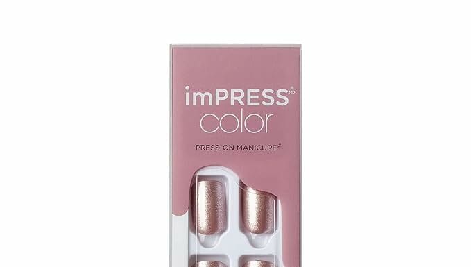 KISS imPRESS No Glue Mani Review: Flawless Champagne Pink Press-On Nails for Effortless Glam
