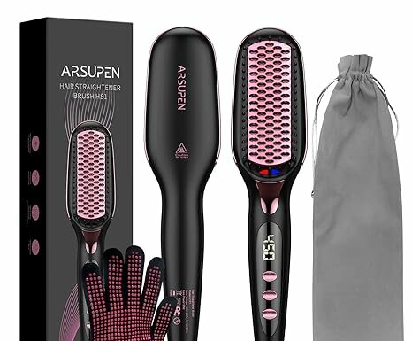 Arsupen Hair Straightener Brush Review: Smooth, Safe Styling with Auto Lock
