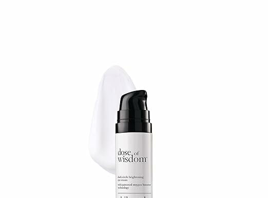 Philosophy Dose of Wisdom Dark Circle Eye Cream Review: Brighten & Hydrate with Hyaluronic Acid, Vitamin C & Caffeine