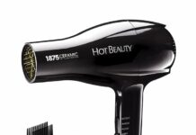 Hot Beauty 1875 Ceramic Styler Blow Dryer Review: Fast, Lightweight, & Travel-Ready