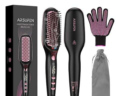 OMTech Hair Straightener Brush Review: Fast Heating, Anti-Scald, and Perfect for All Hair Types!