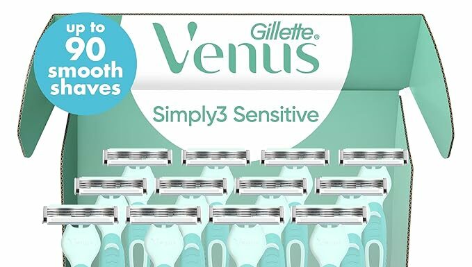 Gillette Venus Simply 3 Sensitive Razors Review: Smooth, Comforting Shave for Sensitive Skin