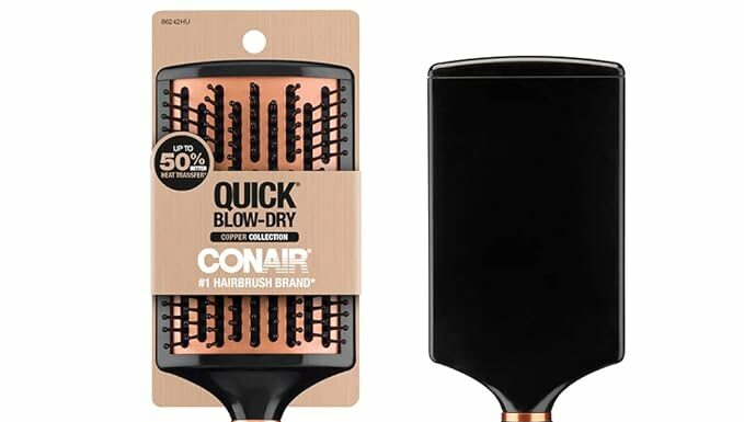 Conair Quick Blow Dry Copper Paddle Brush Dryer Review: Fast, Smooth Results
