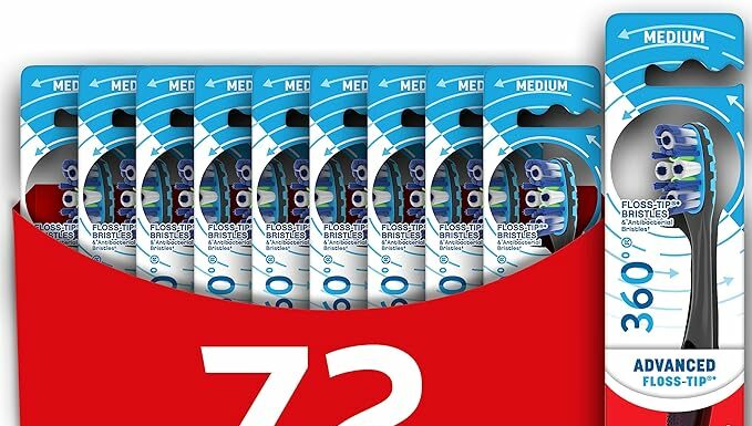 Colgate 360 Advanced Floss-Tip Toothbrush Review: Deep Clean & Value Pack (72)