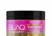 Blaq Luxury Sage & Lychee Hair Masque Review: Strengthen, Hydrate, & Grow Your Hair Naturally